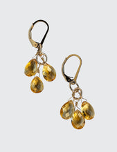 Load image into Gallery viewer, Citrine Cluster Earrings