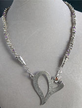 Load image into Gallery viewer, Hearts Necklace - Sterling Silver, Amethysts, Topaz