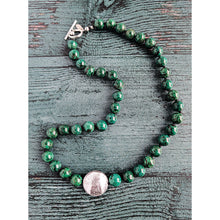 Load image into Gallery viewer, Luna Glow Necklace - Chrysocolla and Silver