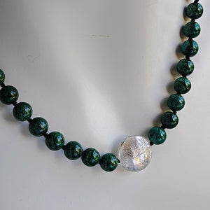 Luna Glow Necklace - Chrysocolla and Silver
