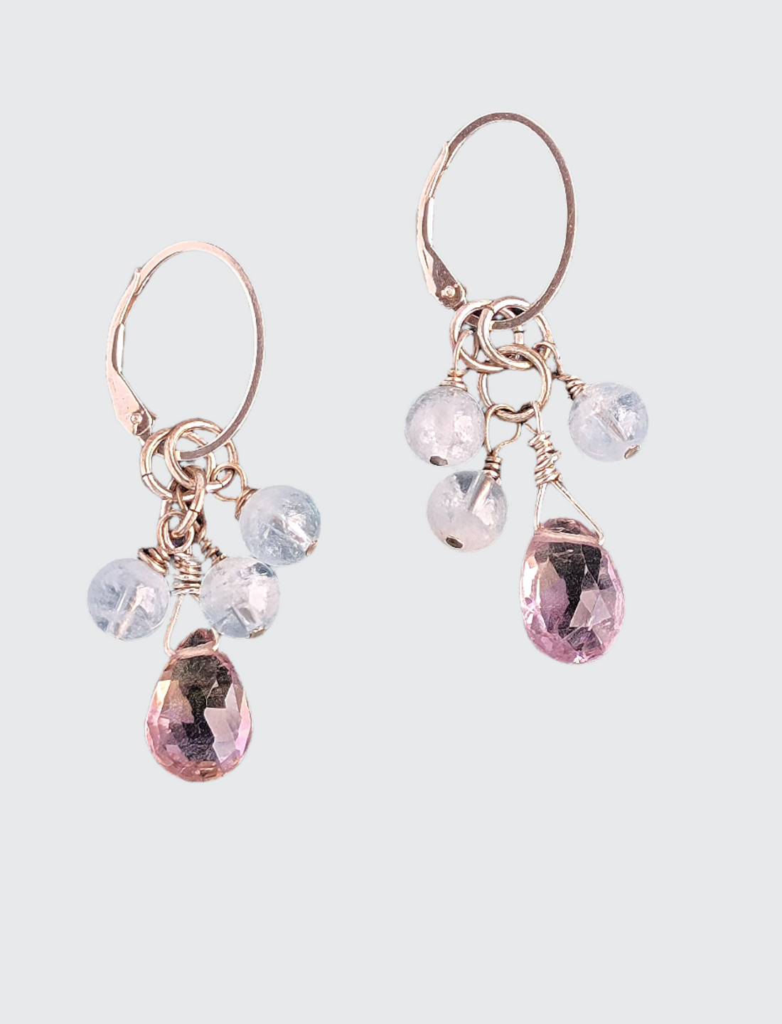 Party Glow Earrings - Aquamarine and Ametrine Earrings