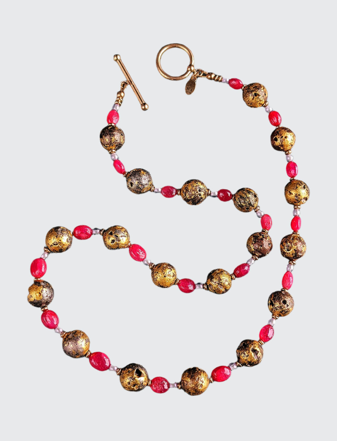 Ruby Glow Necklace - Natural Ruby and Gold Necklace