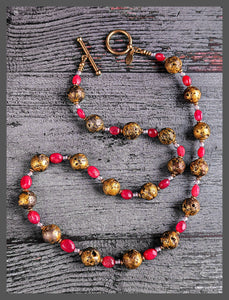 Ruby Glow Necklace - Natural Ruby and Gold Necklace