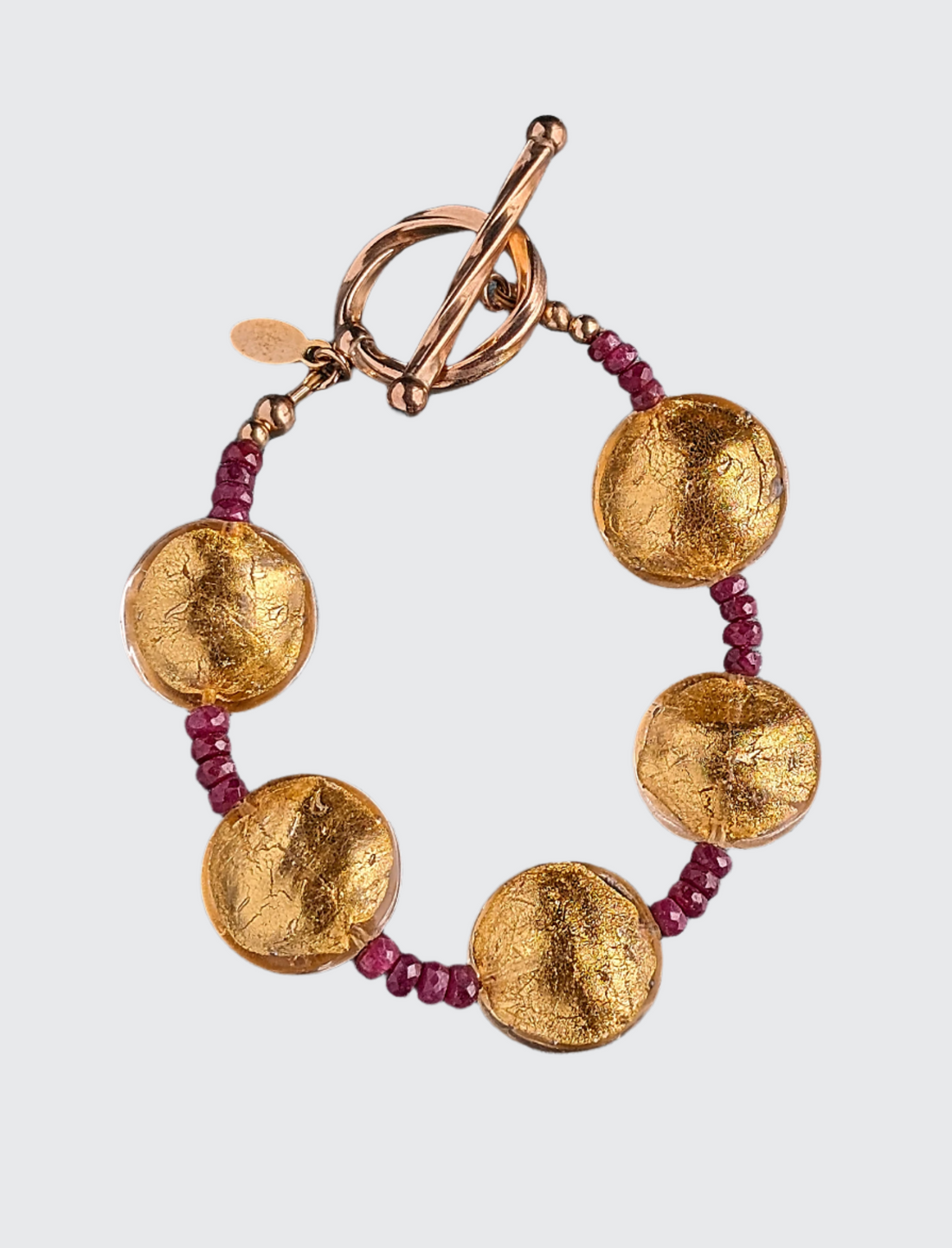 "Ruby and Ice" Bracelet