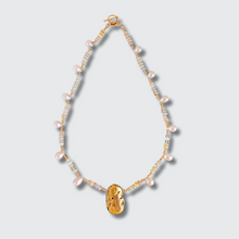 Load image into Gallery viewer, Aria Glow  - Gold, Opals, and Pearl Necklace