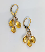 Load image into Gallery viewer, Citrine Cluster Earrings