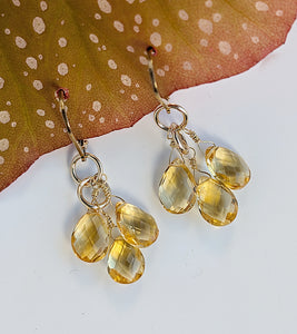 Citrine Cluster Earrings