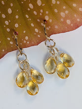 Load image into Gallery viewer, Citrine Cluster Earrings