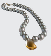 Load image into Gallery viewer, Citrine&#39;s Aura - Citrine and Pearl Necklace