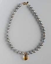 Load image into Gallery viewer, Citrine&#39;s Aura - Citrine and Pearl Necklace