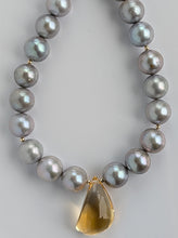 Load image into Gallery viewer, Citrine&#39;s Aura - Citrine and Pearl Necklace