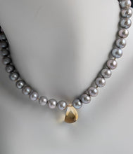 Load image into Gallery viewer, Citrine&#39;s Aura - Citrine and Pearl Necklace