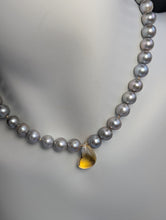 Load image into Gallery viewer, Citrine&#39;s Aura - Citrine and Pearl Necklace