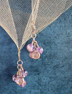 Cluster Glow - Ametrine, Super 7, Gold Earrings