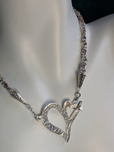 Load image into Gallery viewer, Hearts Necklace - Sterling Silver, Amethysts, Topaz