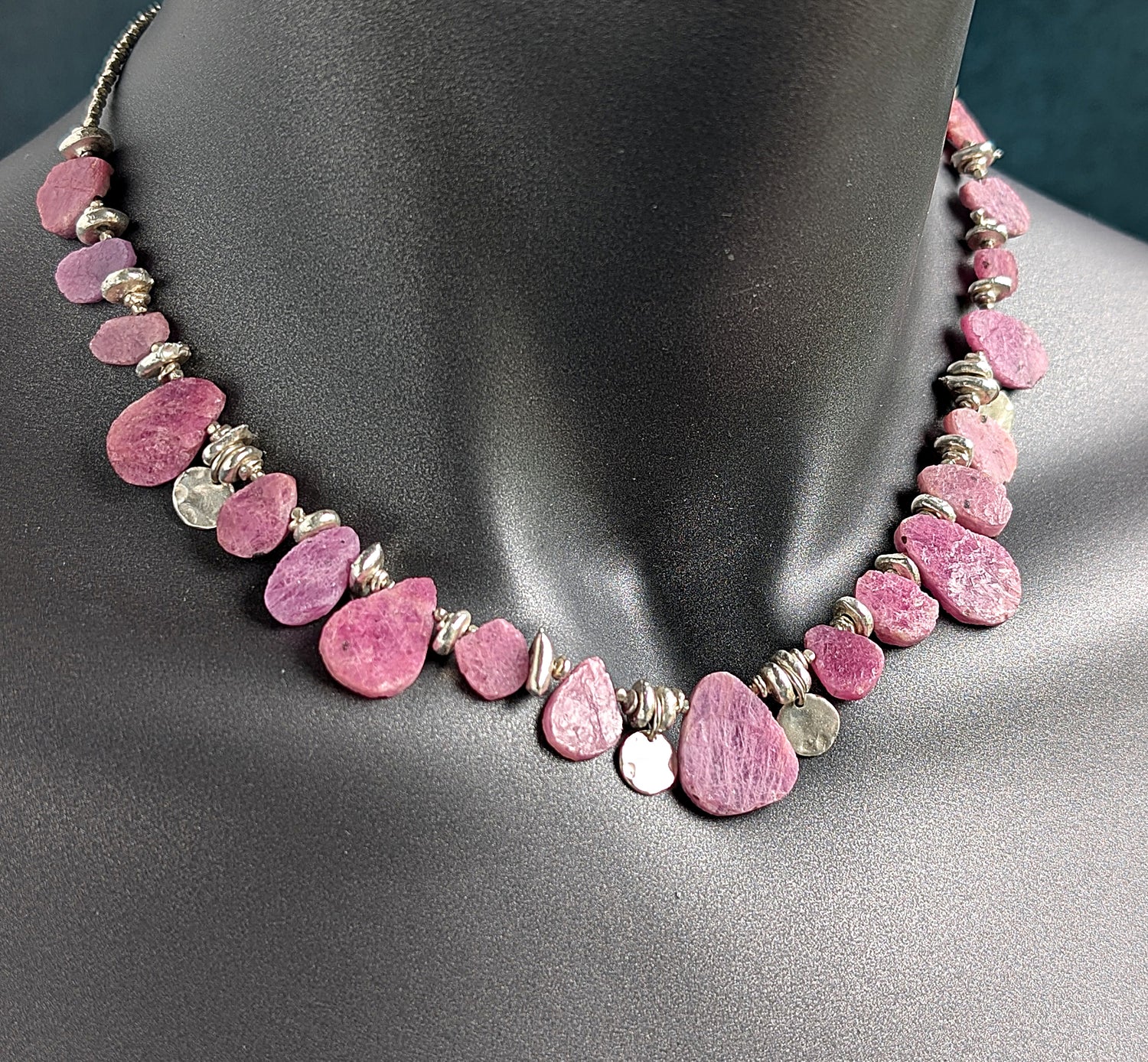 Rubies Au Naturel - Ruby and Sterling Silver Necklace