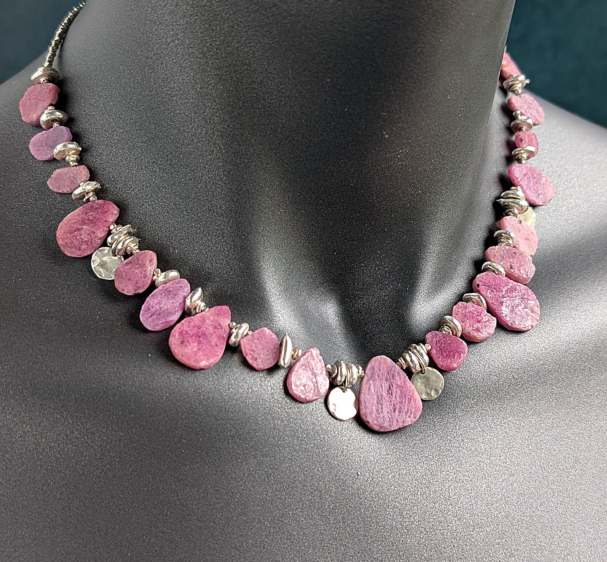 Rubies Au Naturel - Ruby and Sterling Silver Necklace