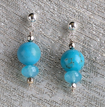 Turquoise and Sterling Silver Earrings