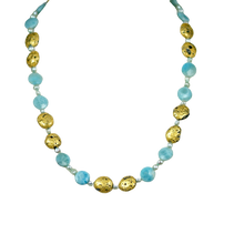 Load image into Gallery viewer, Beloved - Larimar and Gold Necklace
