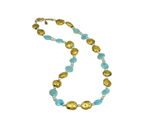 Beloved - Larimar and Gold Necklace