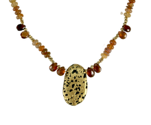 Load image into Gallery viewer, Fireside Chat - Fire Opals, Sapphire, and Gold Necklace
