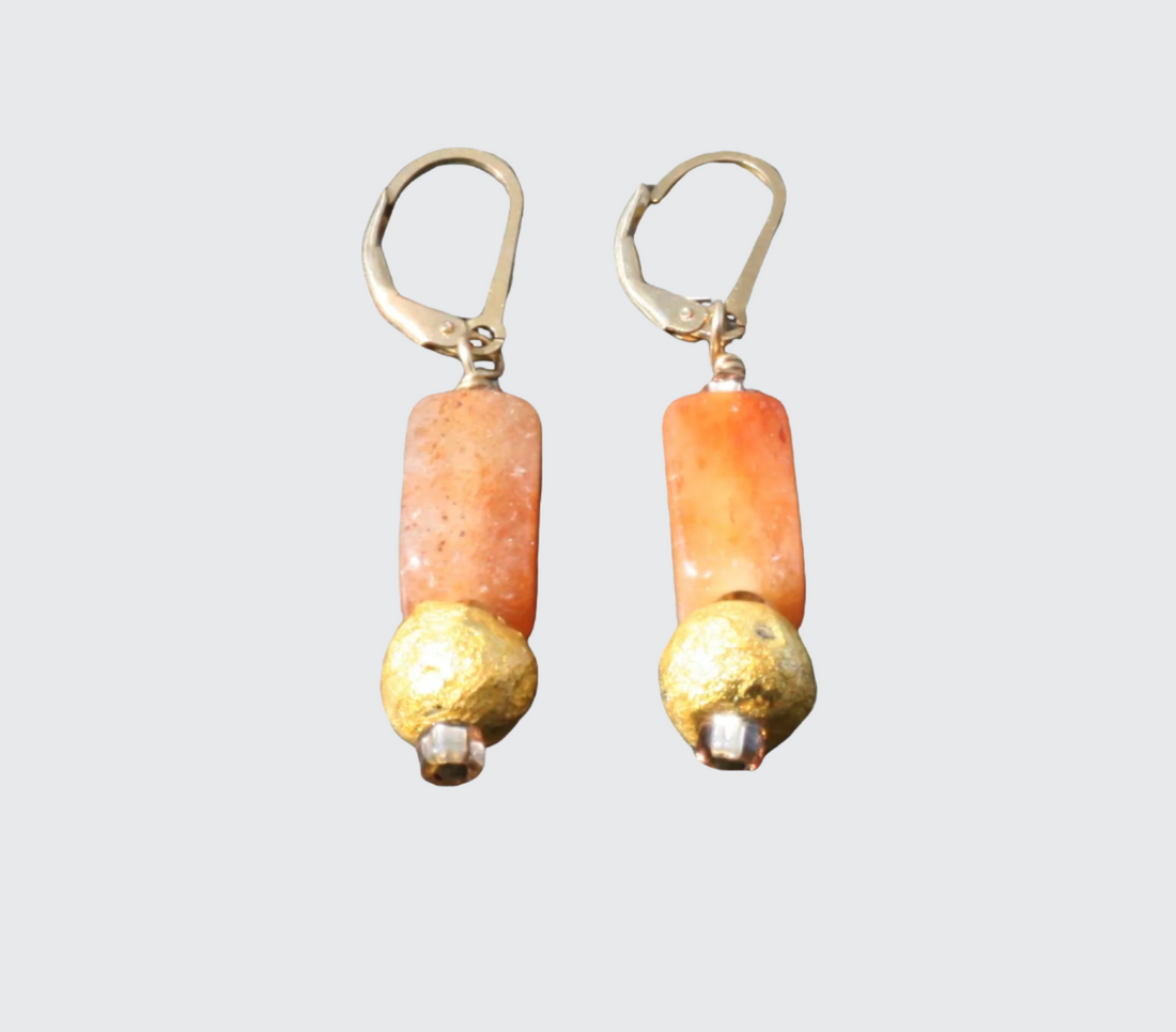 Golden Jade Earrings
