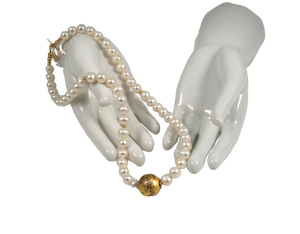 I Do - Pearl and Gold Necklace
