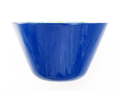 &quot;Blue Garden&quot; Glass Art Bowl
