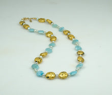 Load image into Gallery viewer, Beloved - Larimar and Gold Necklace