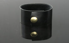 Load image into Gallery viewer, Oval Glow Leather Cuff Bracelet