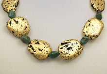 Load image into Gallery viewer, Turquoise Radiance Necklace - Gold and Green Turquoise