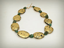 Load image into Gallery viewer, Turquoise Radiance Necklace - Gold and Green Turquoise