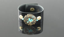 Load image into Gallery viewer, Glow Cuff Turquoise - Leather Cuff Bracelet